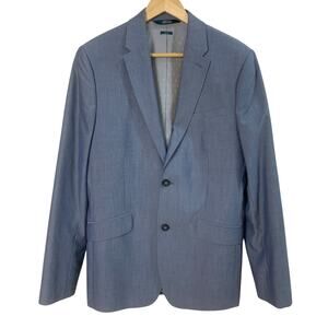 Perry Ellis Siz 40R Men's Slim Fit Sport Coat Blazer Jacket Blue Business Travel